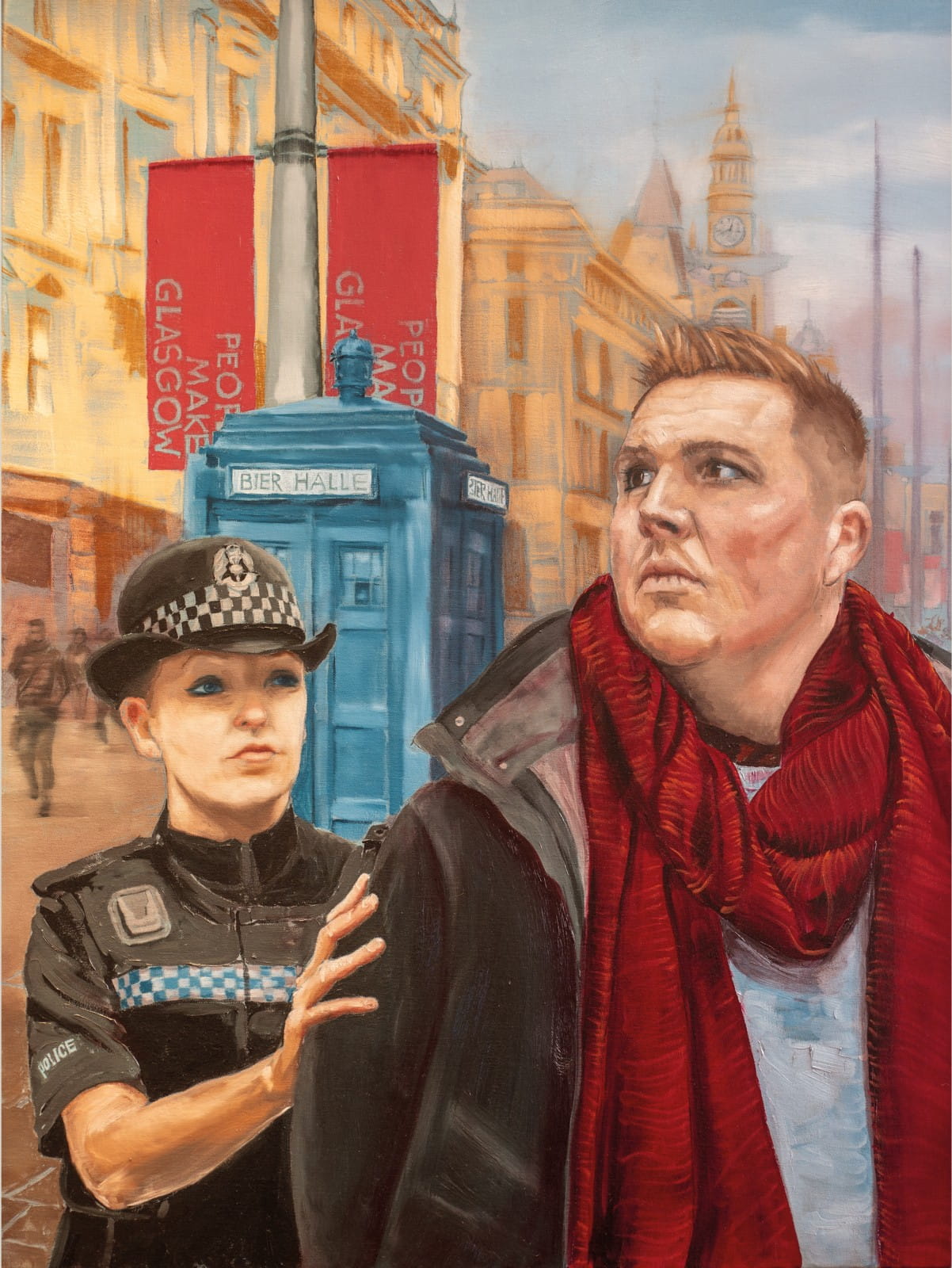 The Arrest (The Gospel of Luke, Chapter 22) 2017, Oil on Canvas, 2 canvasses each 30” x 40”