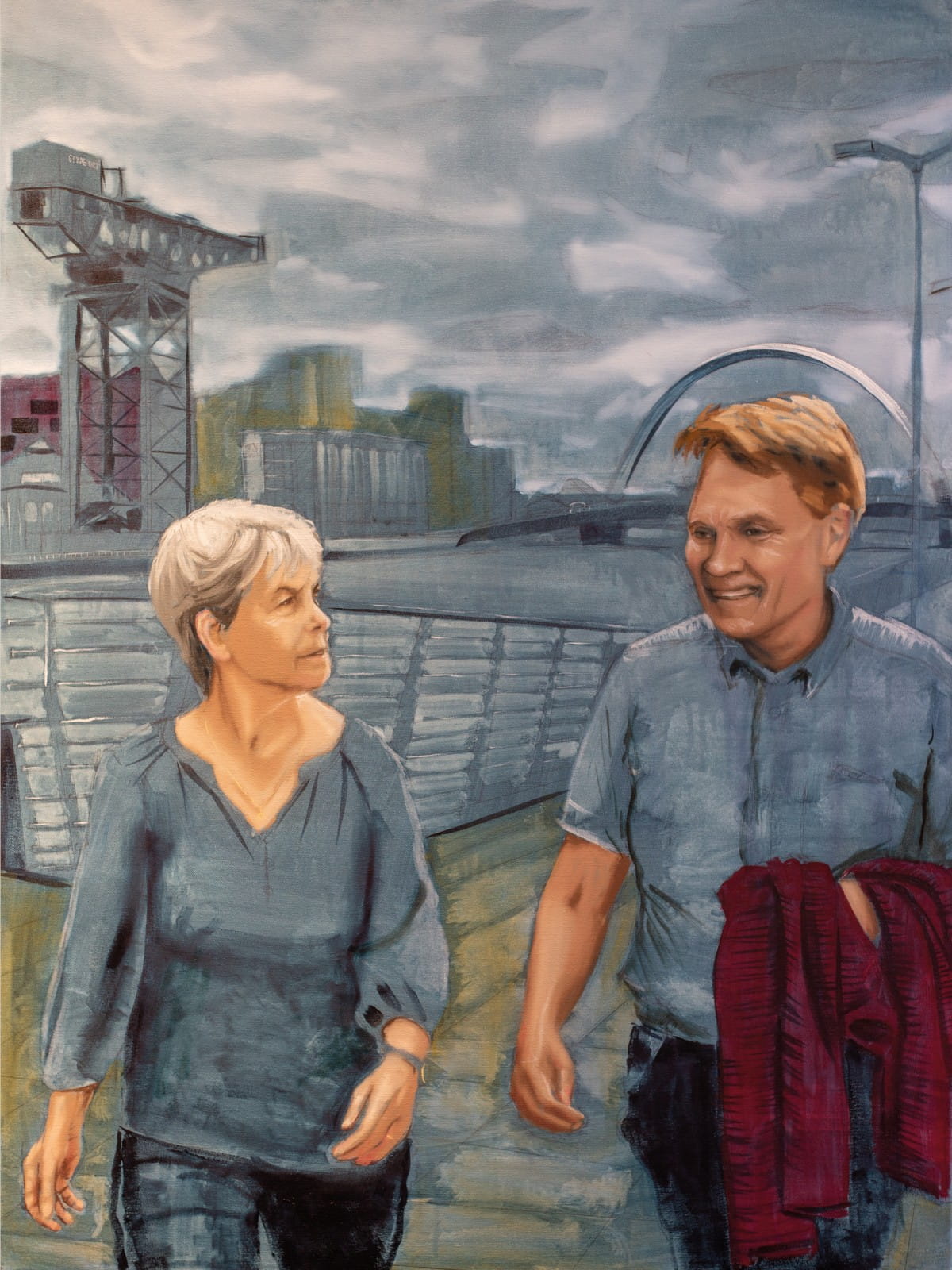 On the Road to Emmaus (The Gospel of Luke, Chapter 24) 2019, Oil on Canvas, 30” x 40”