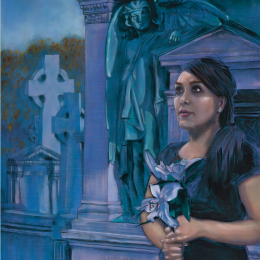 The Annunciation (The Gospel of Luke, Chapter 1) 2017, Oil on Canvas, 30” x 40"