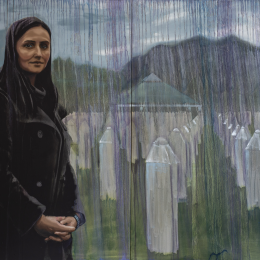 Almasa SalihoviÄ‡:   Almasa SalihoviÄ‡ was just a little girl when the war started, she took me to the graves of her brother, father and uncle, all side by side in the Srebrenica Memorial Centre. She was there with her family 25 years ago. It was the last time she saw her eldest brother, Abdulah, who was only 18. Back then, it was just a meadow across from the old factory used as a base by the UN Troops. Almasa and her family sought refuge in Srebrenica in 1992. Her widowed mother and all five children shared one room.   Abdulah and her older sister were separated from the rest of the family in the rush to “safety” at the UN base in the old factory. The two of them ended up penned in inside the factory amongst 5,000 others when the overwhelmed UN soldiers shut the gates. 20,000 others had to stay in the meadow. Almasa spent two days there with her mother, brothers and sisters. On the third day, buses came to evacuate them to the refugee camps at Tuzla.   On the bus, their mother managed to hide their younger brother, knowing that the Serb soldiers wanted to take all the boys away. He lay on the floor and was covered with clothes and bags. When Abdulah and his sister tried to get on another bus, he was spotted by a Serb soldier and told to go on a different bus with the men. He was never seen again.  Only 30 percent of Abdulah’s body was found. He was buried in 2008.  The family have no pictures of Abdullah, only a grainy video of him reading the Qur’an at the mosque a year before he was killed. Her mother’s most treasured possession is a set of prayer beads which he made himself.